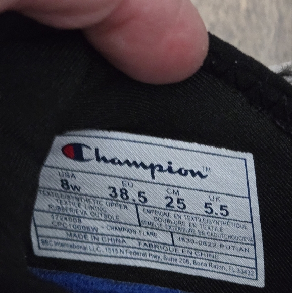 CHAMPION black and white 8w womens sneakers 1724008 - Picture 11 of 11